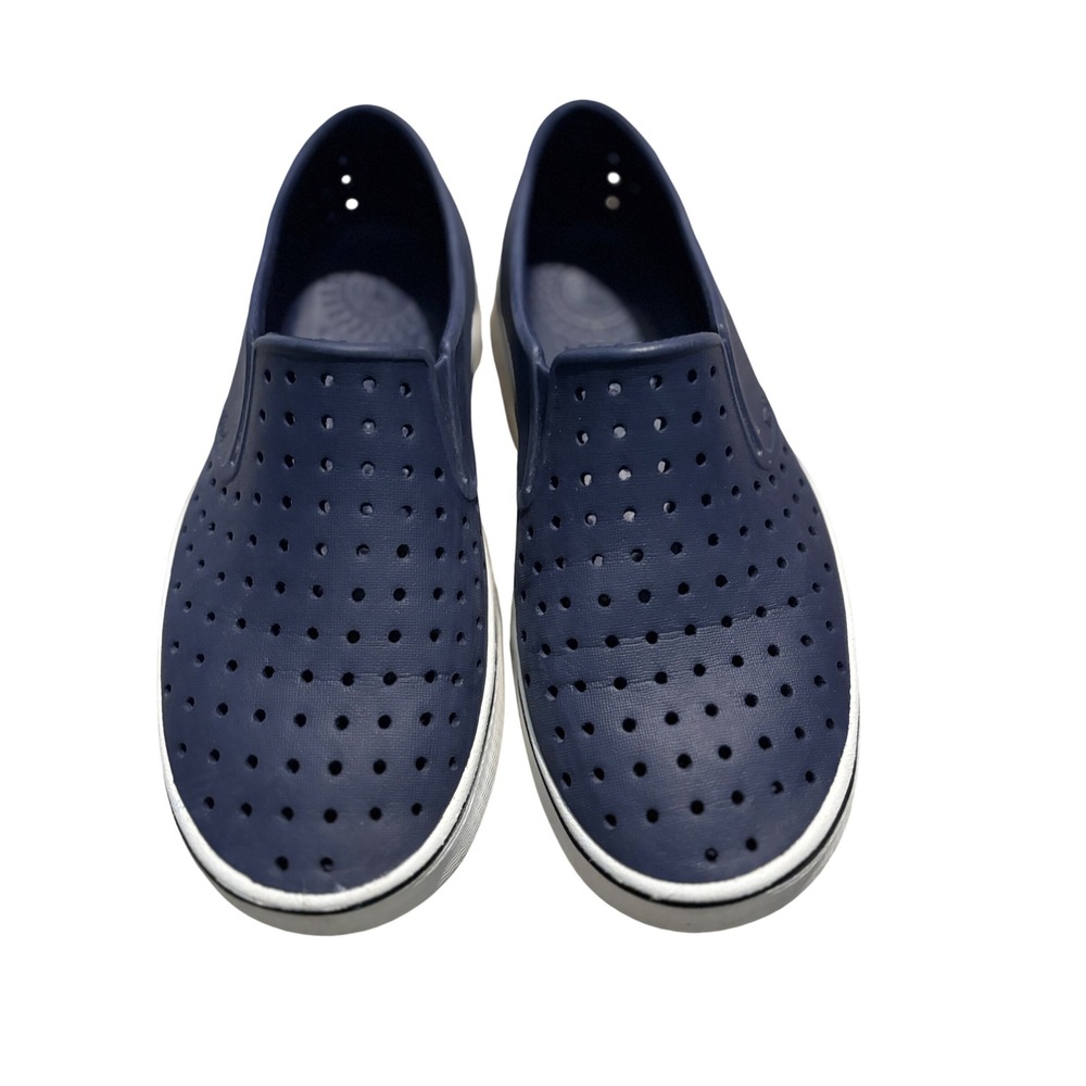 Native Miles Navy Blue White Slip On Perforated Water‎ Shoes Mens 6 Womens 8